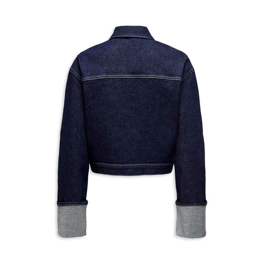 Only Mercer LS Fold Up Jacket Dark Blue  - 15332367DB