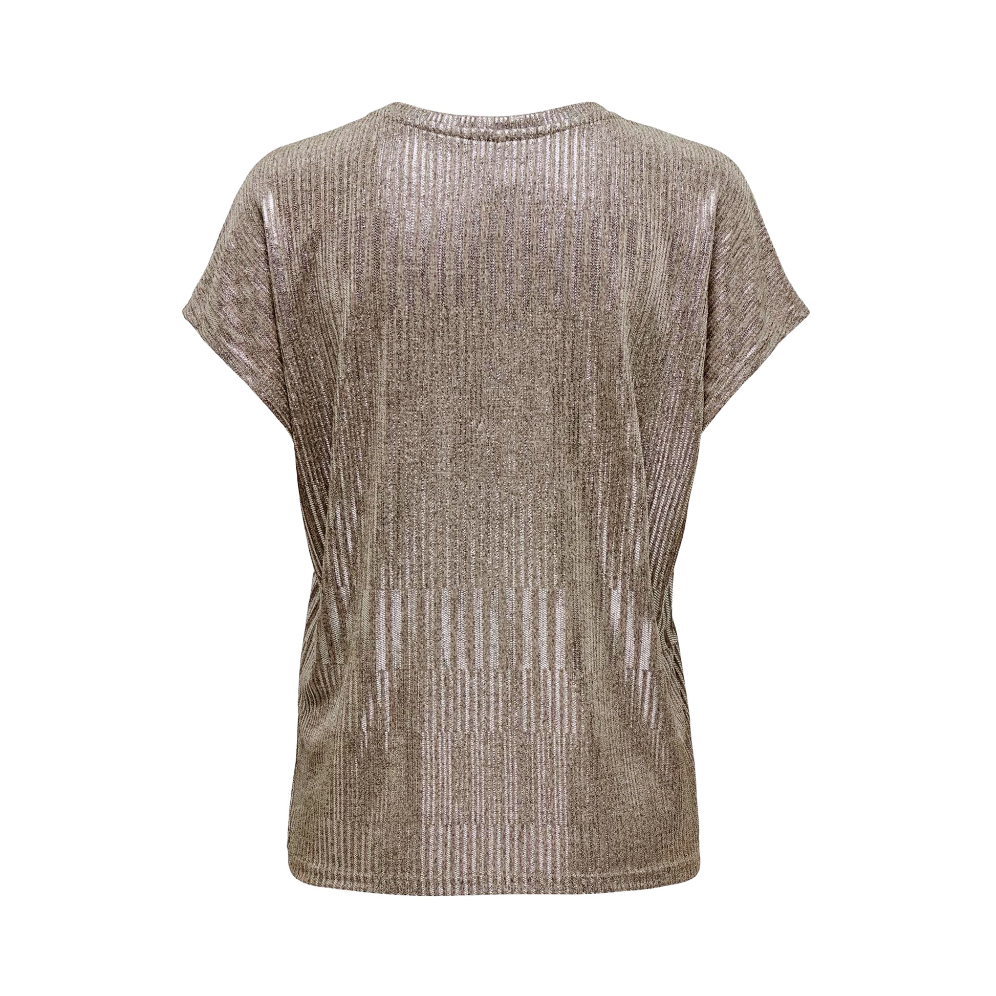 Only Mirinda S/S V-Neck Top Pumice Stone  - 15333628PS