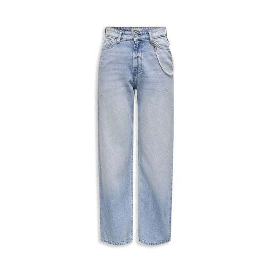 Only Molly HW Wide Denim Tai Light Blue Denim  - 15338452LBD