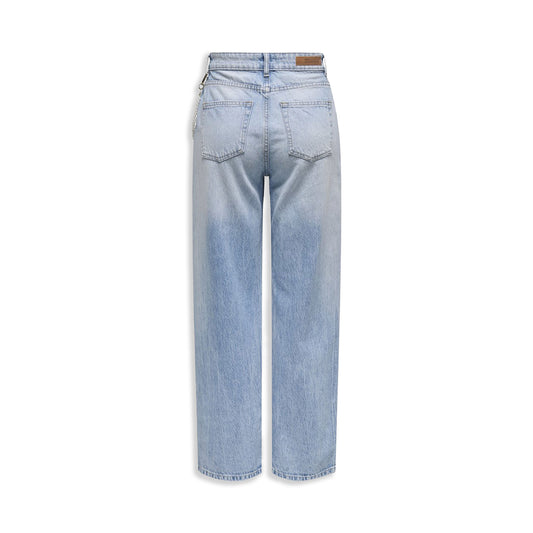Only Molly HW Wide Denim Tai Light Blue Denim  - 15338452LBD