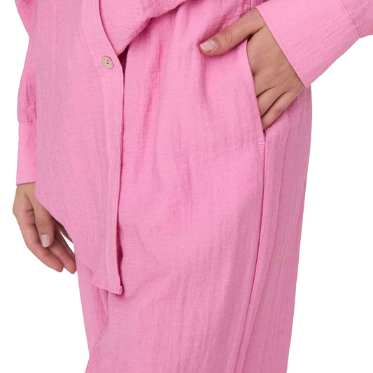 Only Tania Life HW Pull-Up Pant Fuchsia Pink  - 15340686FP