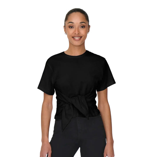 Only Will Life S/S Tie Top Black  - 15343432B