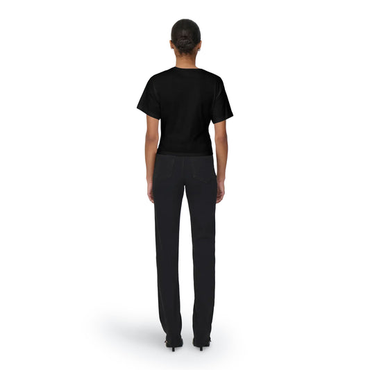 Only Will Life S/S Tie Top Black  - 15343432B