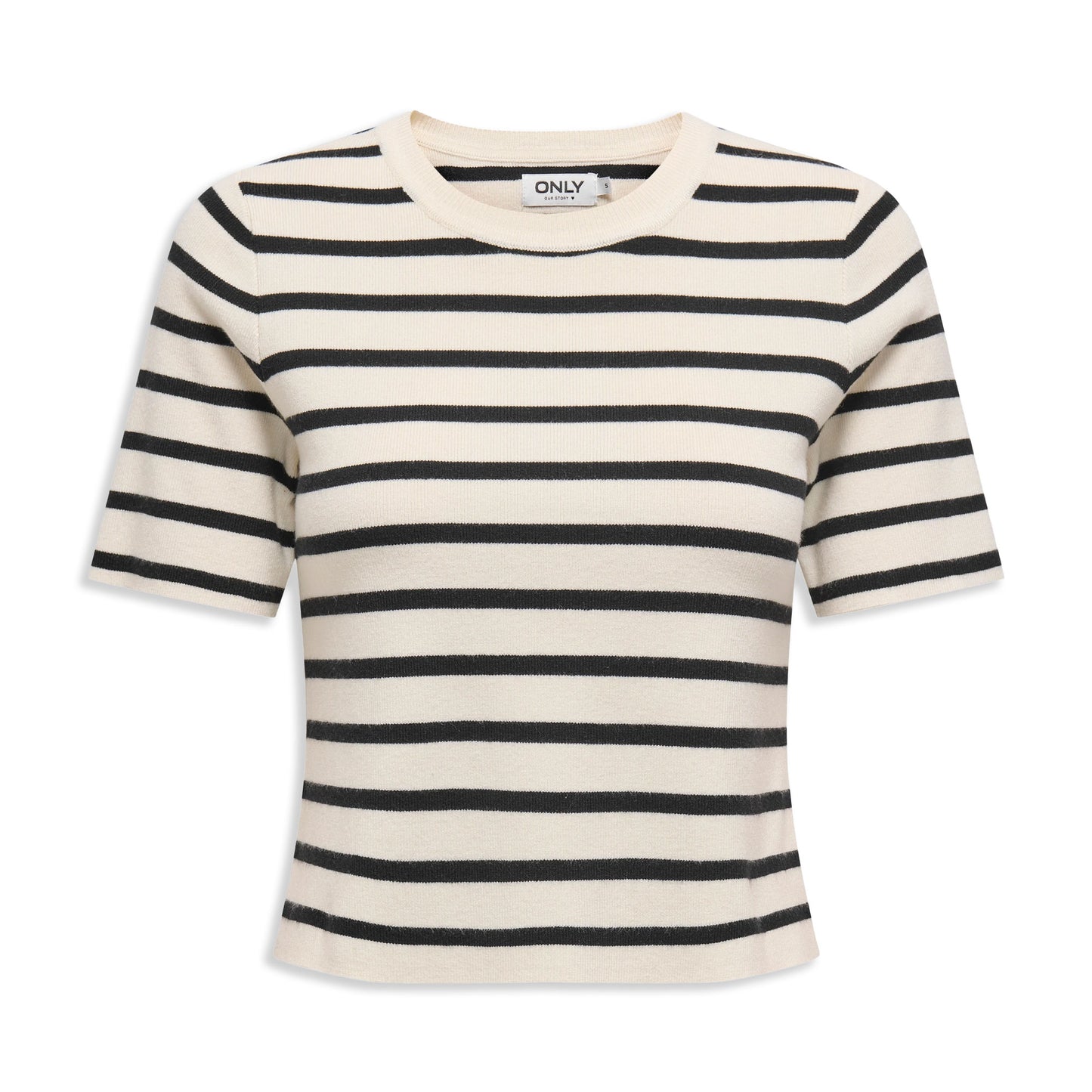 Only Fie 2/4 Pullover CC Knit Cloud Dancer/Black Stripes  - 15344307CD