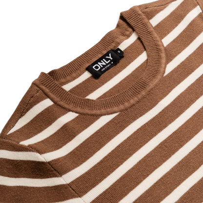 Only Fie 2/4 Pullover CC Knit Cub/Cloud Dancer Stripes  - 15344307C