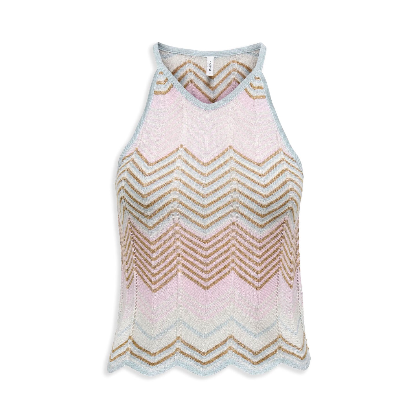 Only Alvira Life SL Glitter Top Knt Cloud Blue/Roseate  - 15344392CBR