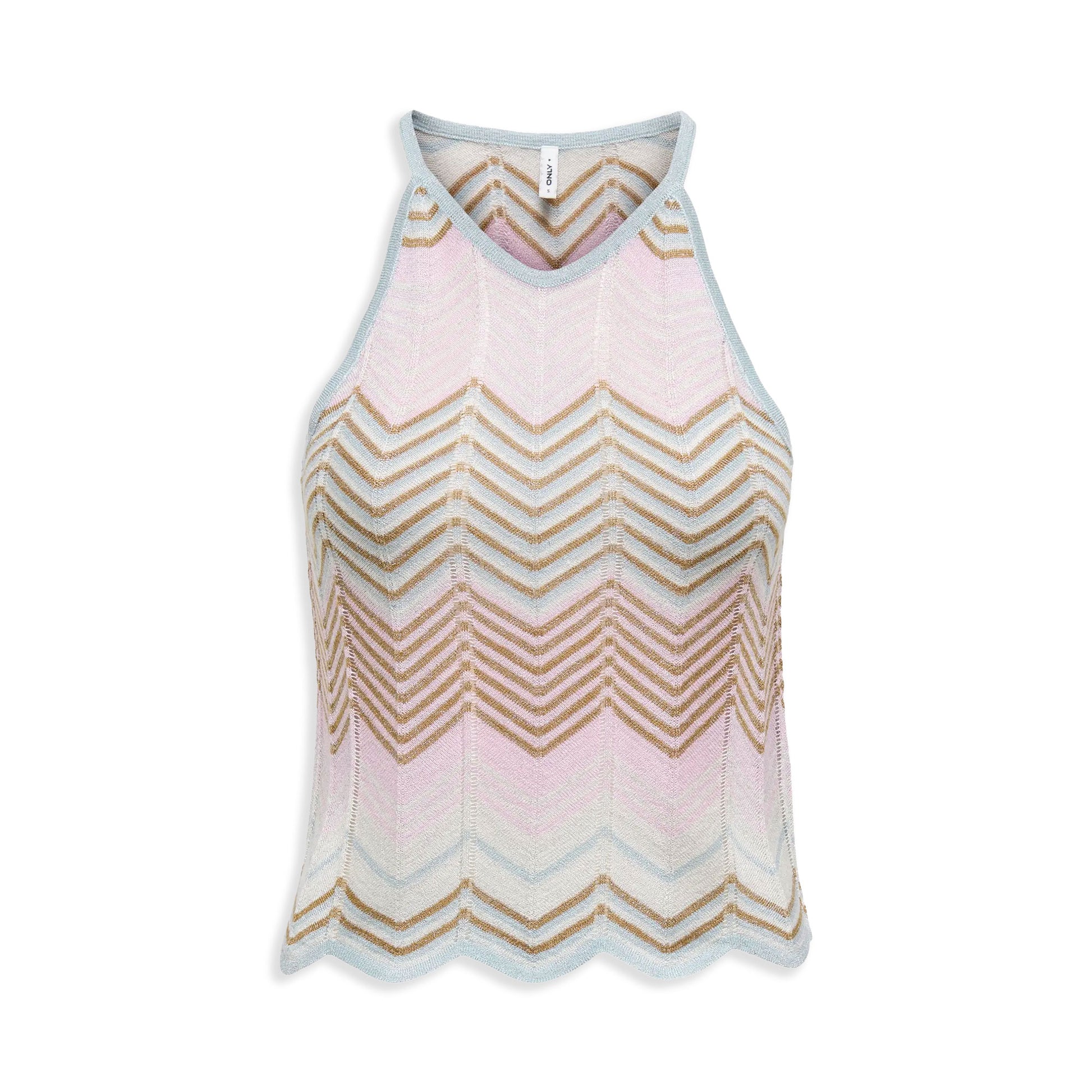 Only Alvira Life SL Glitter Top Knt Cloud Blue/Roseate  - 15344392CBR