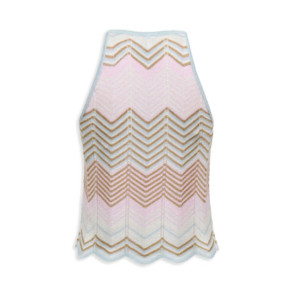 Only Alvira Life SL Glitter Top Knt Cloud Blue/Roseate  - 15344392CBR