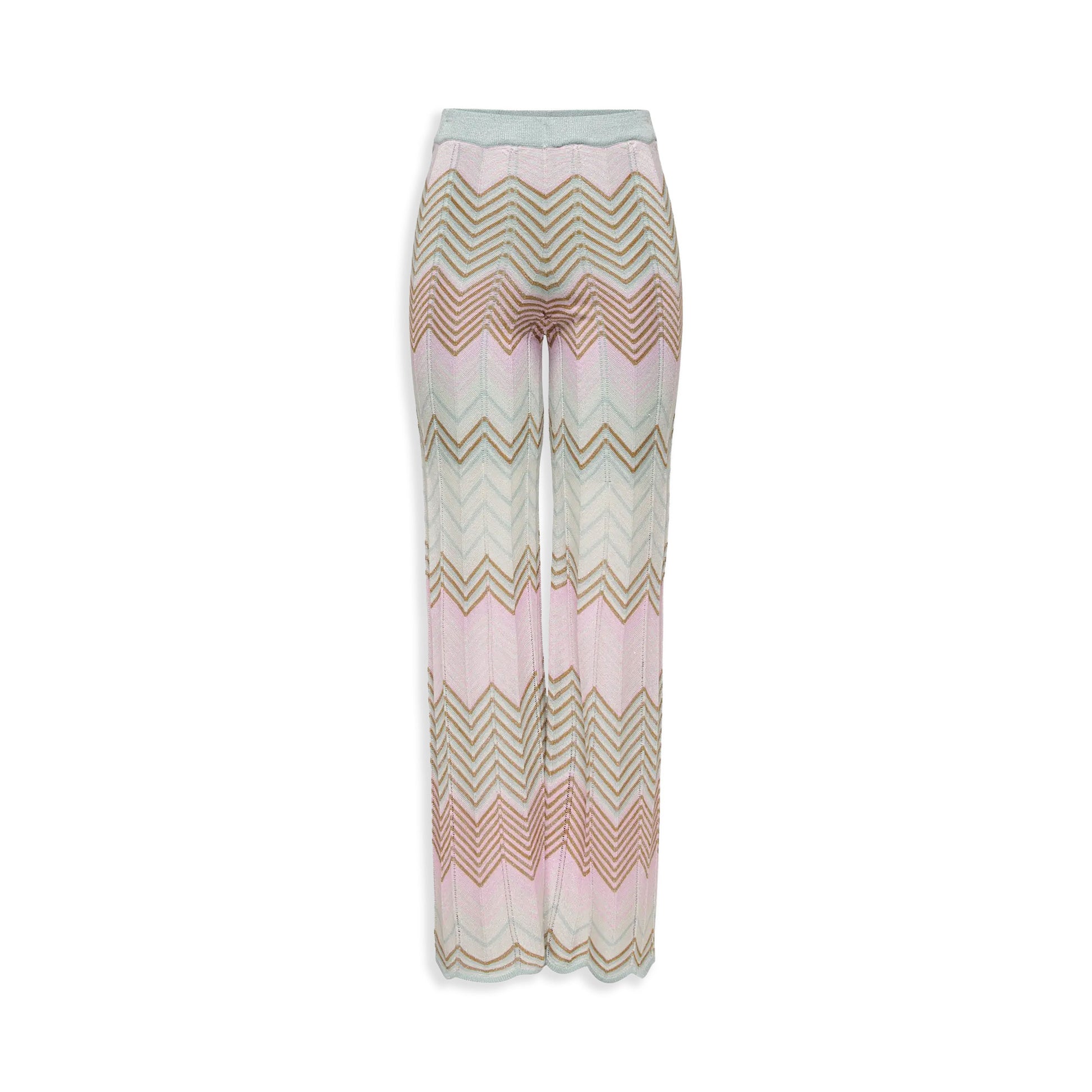 Only Alvira Life MW Glitter Pant Knt Cloud Blue/Roseate  - 15344393CBR