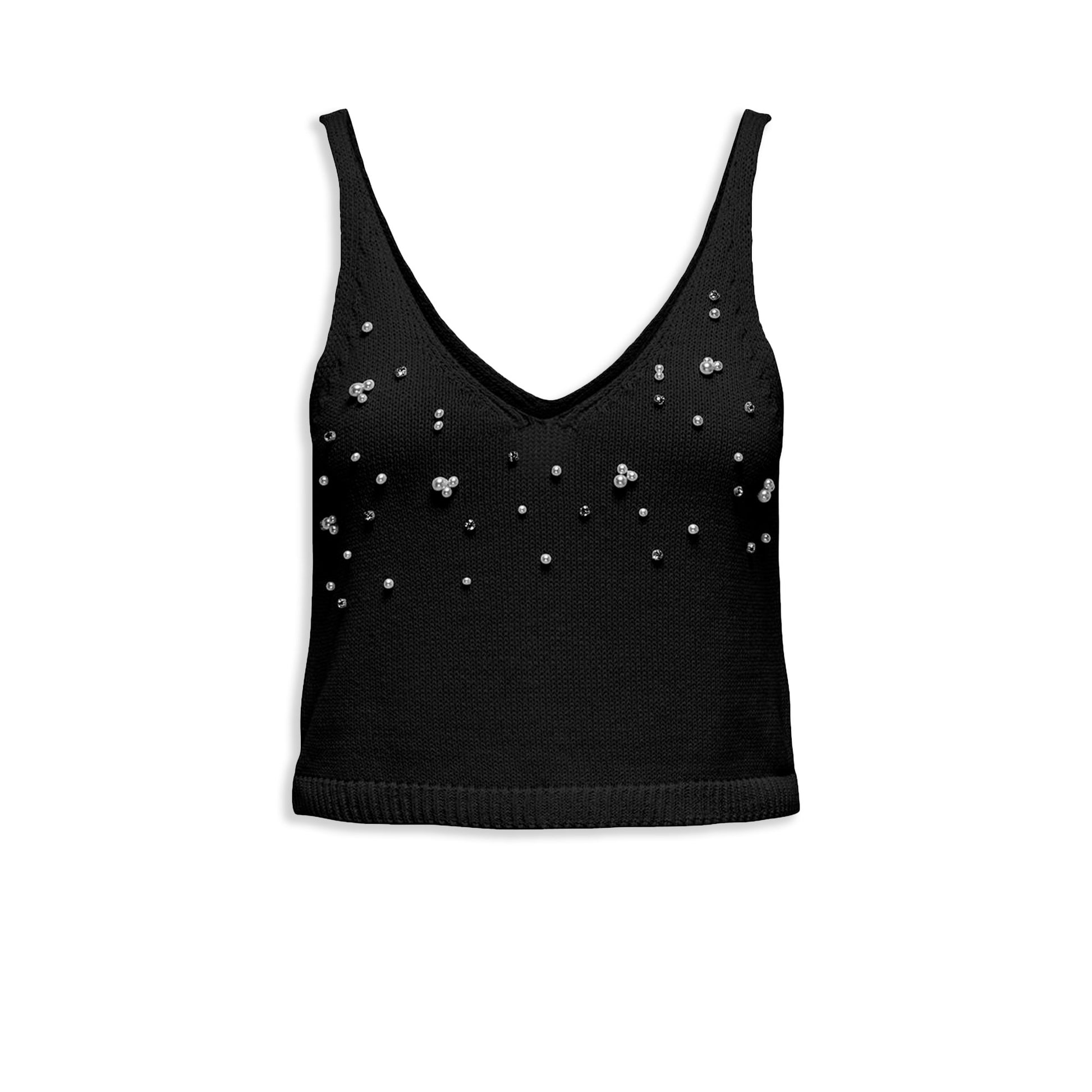 Only Colette Life SL Bling Top Knt Black  - 15344411B