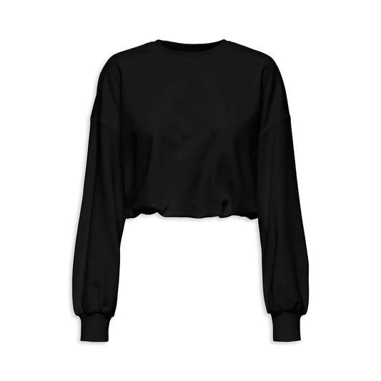 Only Bolette L/S Short O-Neck UB OY Sweat Black  - 15344633B