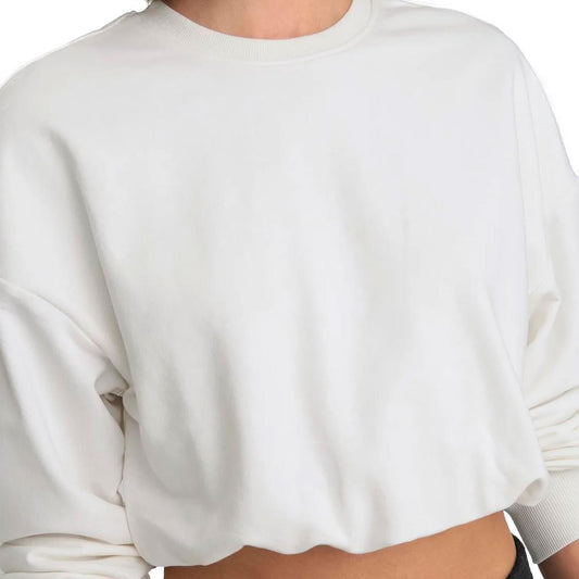 Only Bolette L/S Short O-Neck UB OY Sweat Cloud Dancer  - 15344633CD