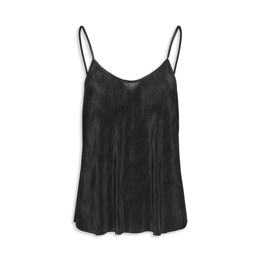 Only Claudia Plisse Singlet Black  - 15346903B
