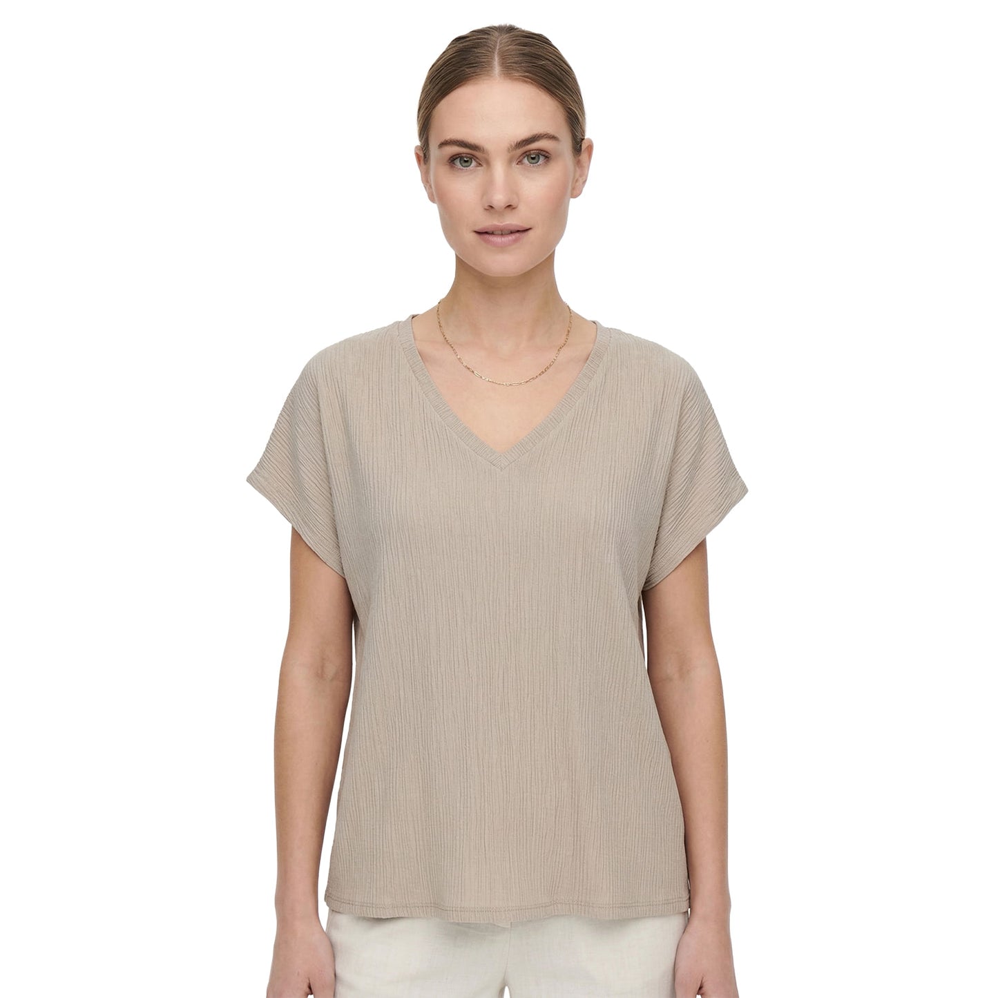 Only Kaylie SS Structure Top Pure Cashmere  - 15349114PC