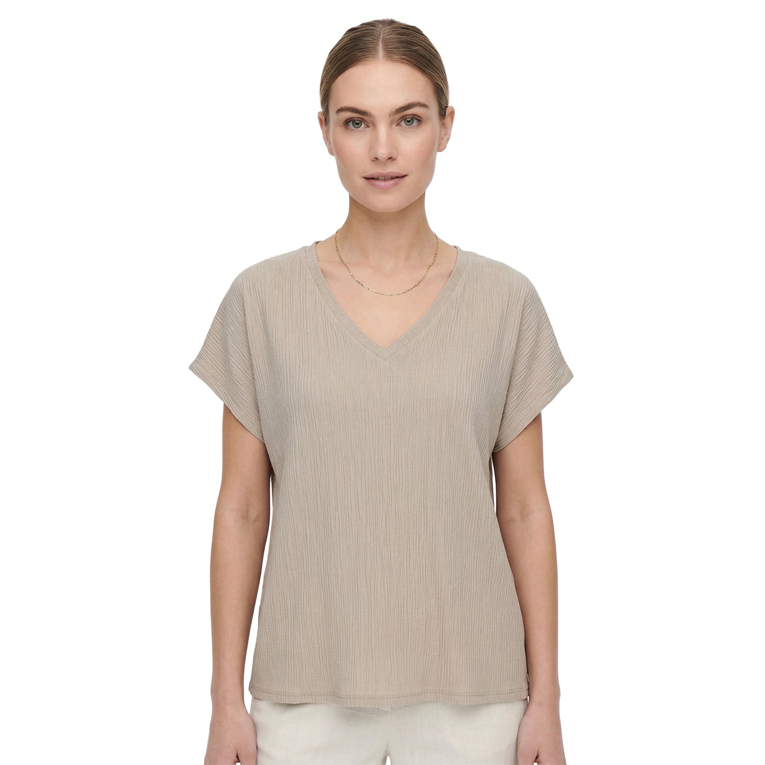 Only Kaylie SS Structure Top Pure Cashmere  - 15349114PC