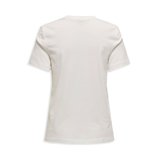 Only Kita Life Reg S/S Lemon Top Cloud Dancer/Zest Print  - 15349150CDZ