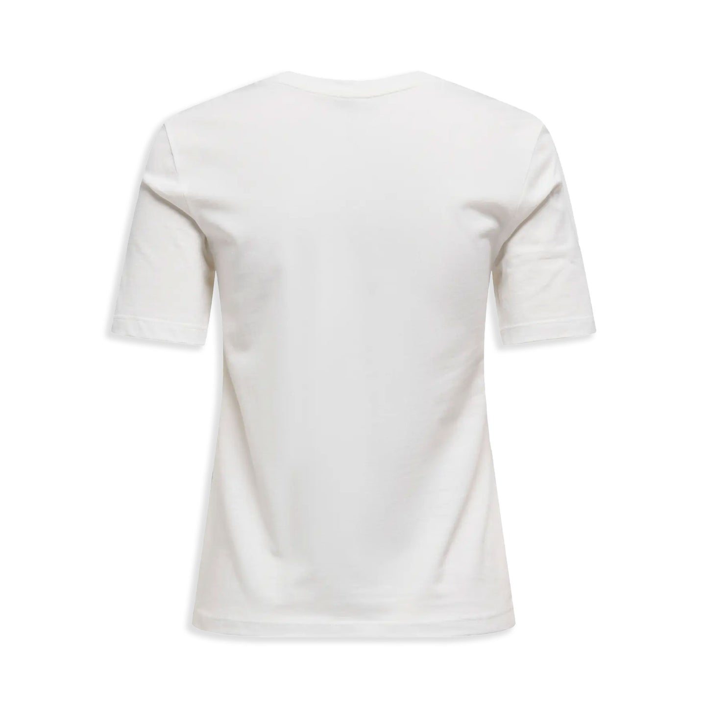 Only Olivia Life S/S Flower O-Neck Top Cloud Dancer  - 15349470CD