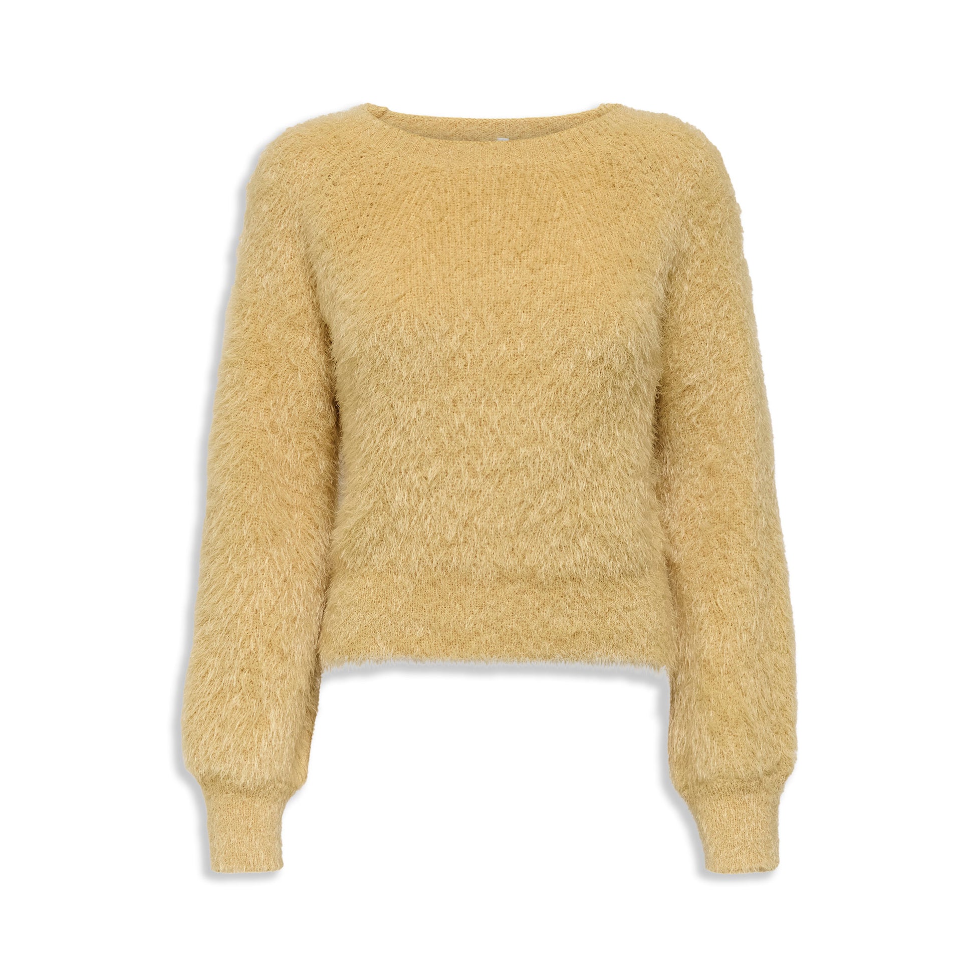 Only Lulu LS Rib Short O-Neck CC Knit Moonstone  - 15350650M
