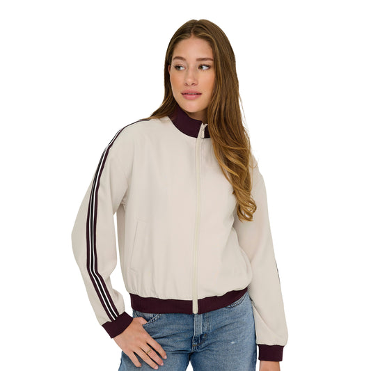 Only Mellie Life Panel Zip Jacket Pumice Stone  - 15351239PS