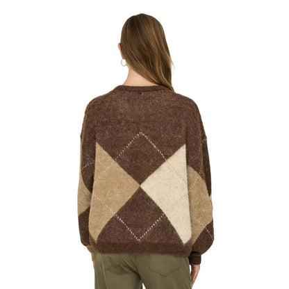 Only Noeme Life LS Jacquard O-Neck Noos Knit Chestnut  - 15353226C