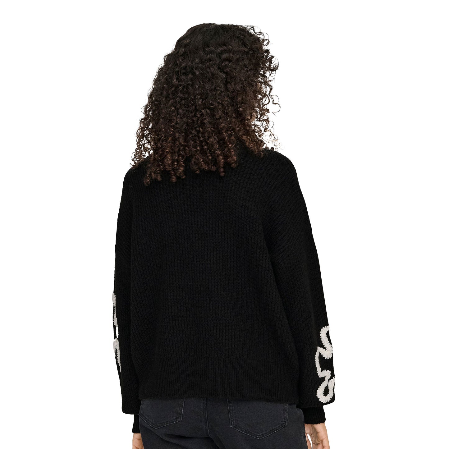 Only Daisy Life LS Stitch O-Neck Knit Black  - 15353299B
