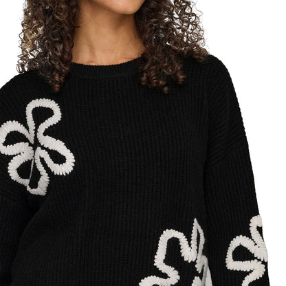 Only Daisy Life LS Stitch O-Neck Knit Black  - 15353299B