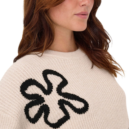 Only Daisy Life LS Stitch O-Neck Knit Pumice Stone  - 15353299PS
