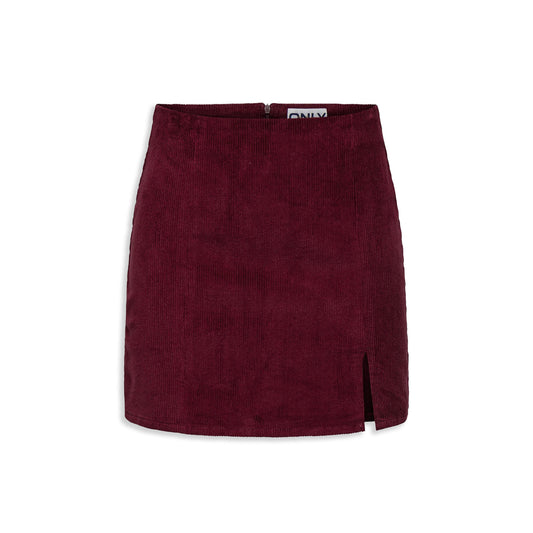 Only Leni-Global Short Cord Slit Skirt Cabernet  - 15353633C