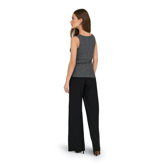 Only Lea Glitter S/L 2-Ways Top Black  - 15356494B