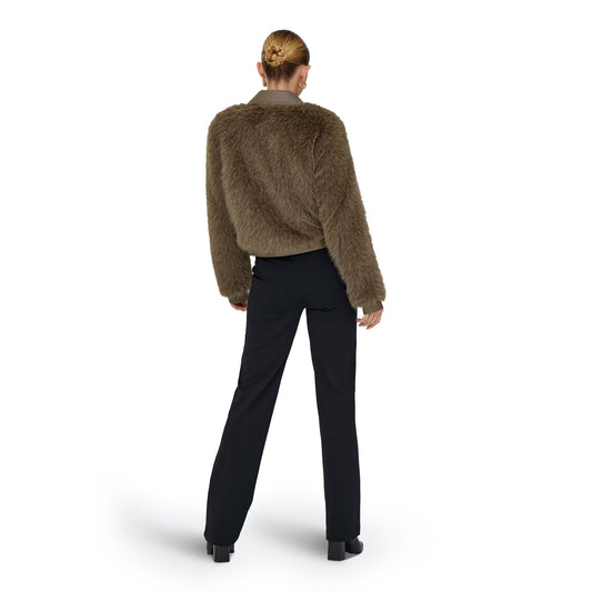 Only Yumi Life Faux Fur Jacket Mountain Trail  - 15356776MT