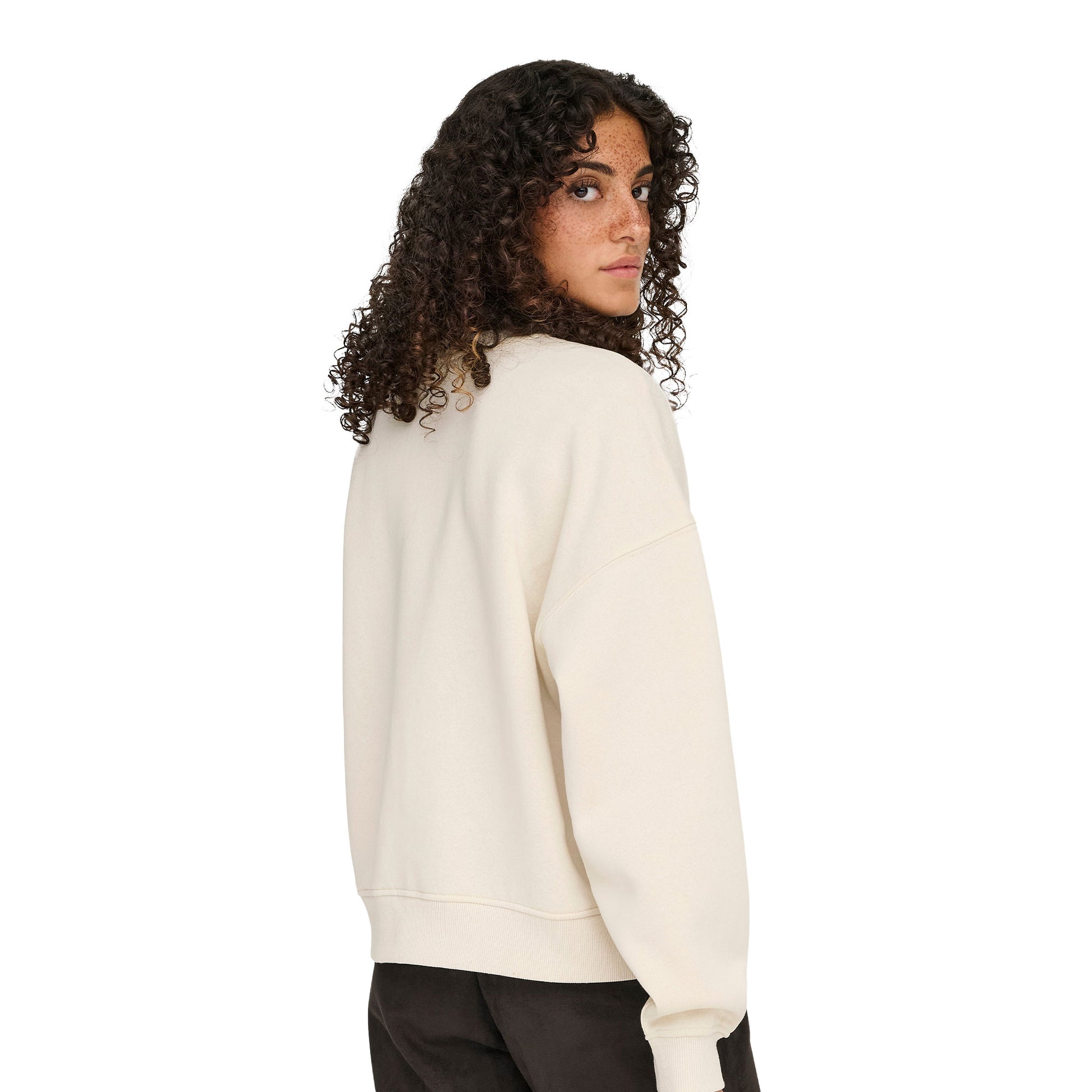 Only Best L/S Print Crew Neck Sweat Birch  - 15357681B