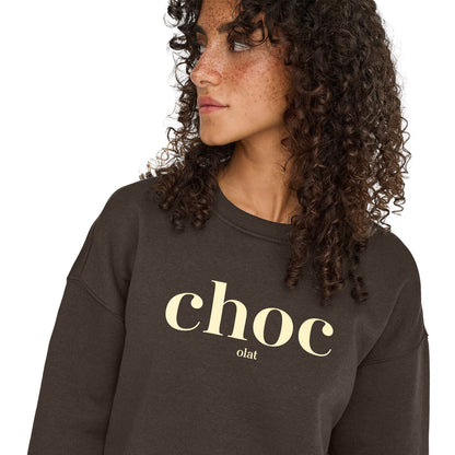 Only Best L/S Print Crew Neck Sweat Chocolate Torte  - 15357681CT