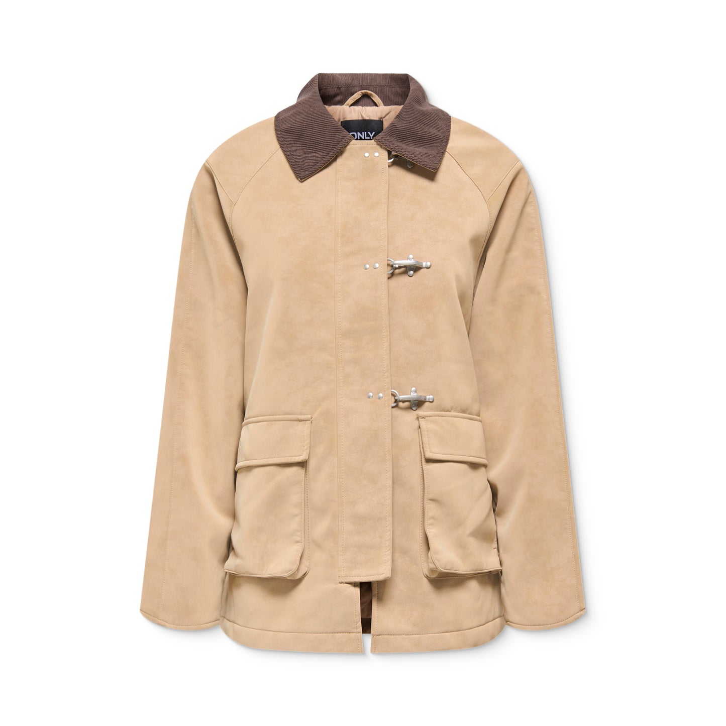 Only Aggie Faux Suede Contrast Jacket Tannin  - 15358230T