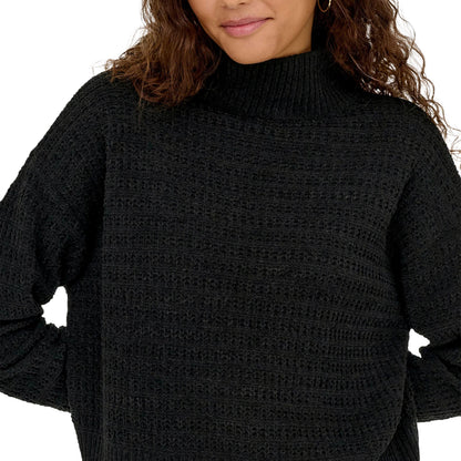 Only Globe LS Highneck BF Knit Black  - 15358582B