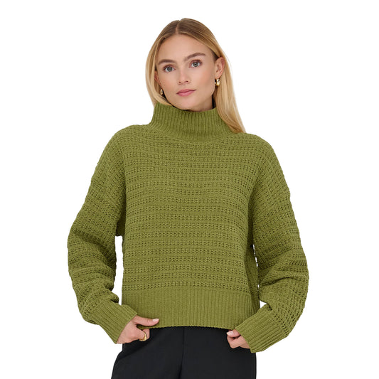 Only Globe LS Highneck BF Knit Peat Moss  - 15358582PM