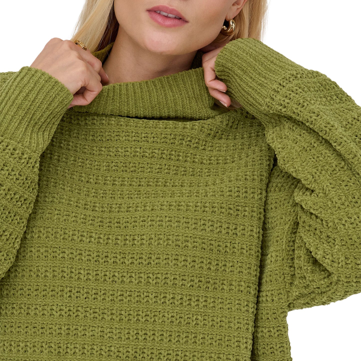 Only Globe LS Highneck BF Knit Peat Moss  - 15358582PM