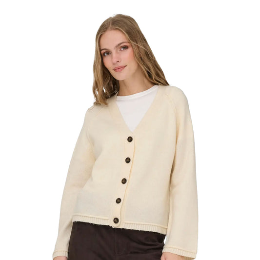 Only Hazel Life LS Cardigan BF Knit Whitecap Gray  - 15358596WG