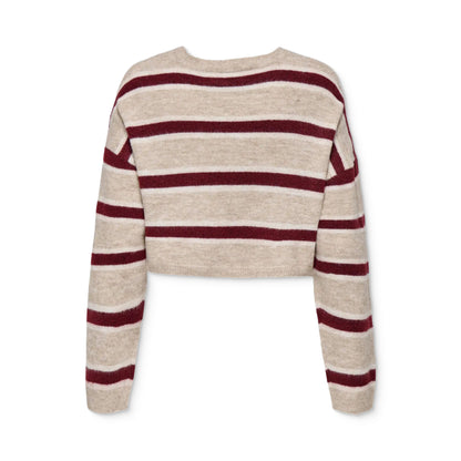 Only Talio LS Short O-Neck BF Knit Humus  - 15358603H