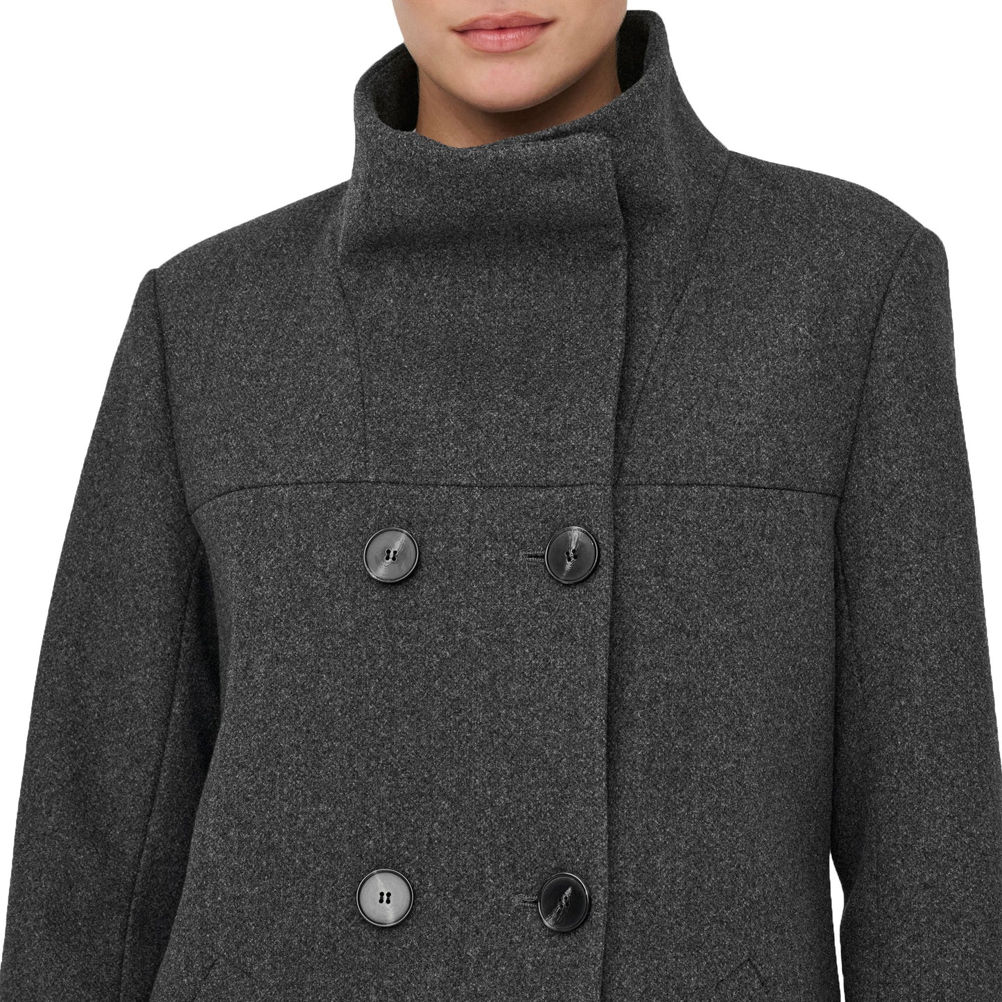 Only Blake Life DB Coat BF Dark Grey Melange  - 15358884DGM