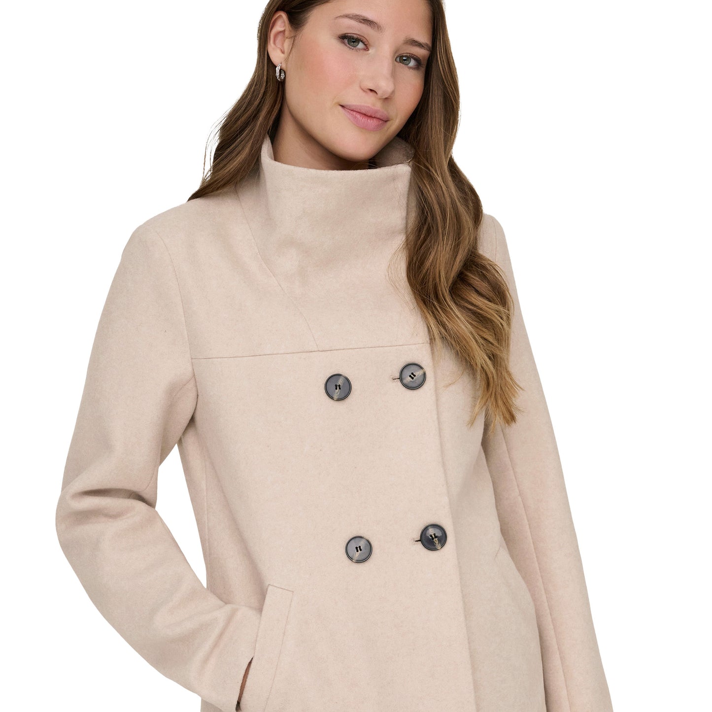 Only Blake Life DB Coat BF Simply Taupe  - 15358884ST