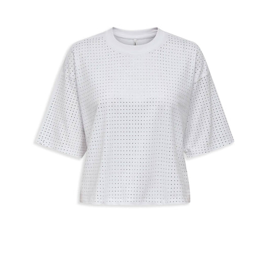 Only Aubrielle Life S/S Shine Top Bright White  - 15358955BW