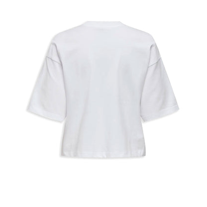 Only Aubrielle Life S/S Shine Top Bright White  - 15358955BW