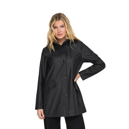 Only Elisa Short Fry Raincoat Black  - 15359046B