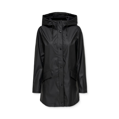 Only Elisa Short Fry Raincoat Black  - 15359046B