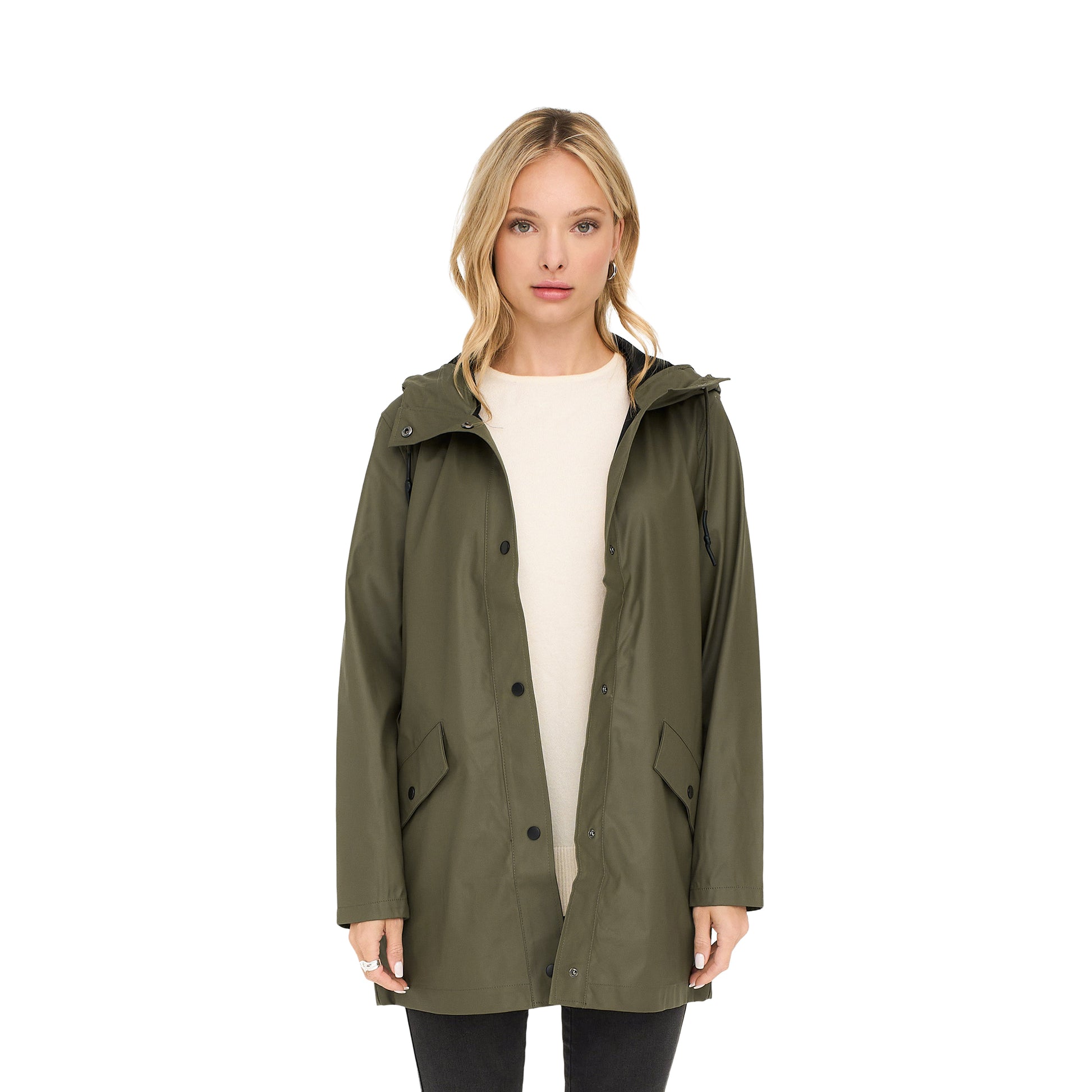 Only Elisa Short Fry Raincoat Kalamata  - 15359046K