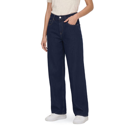Only Taylor HW Rinse Barrel Dnm Dark Blue Denim  - 15360244DBD