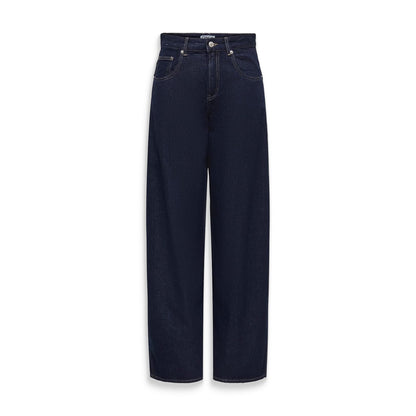 Only Taylor HW Rinse Barrel Dnm Dark Blue Denim  - 15360244DBD