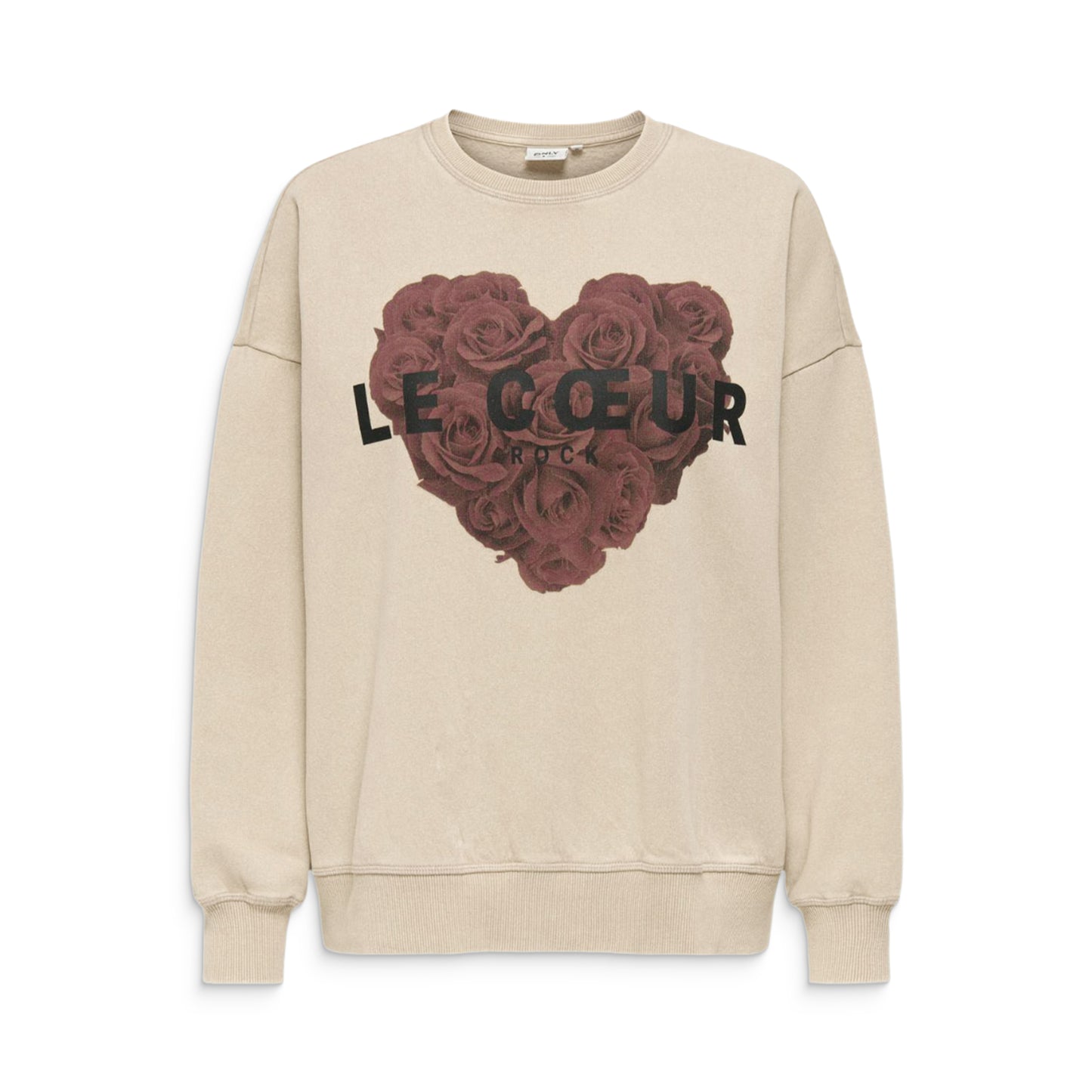 Only Sinna L/S O-Neck Print Box Sweat Pumice Stone  - 15360259PS