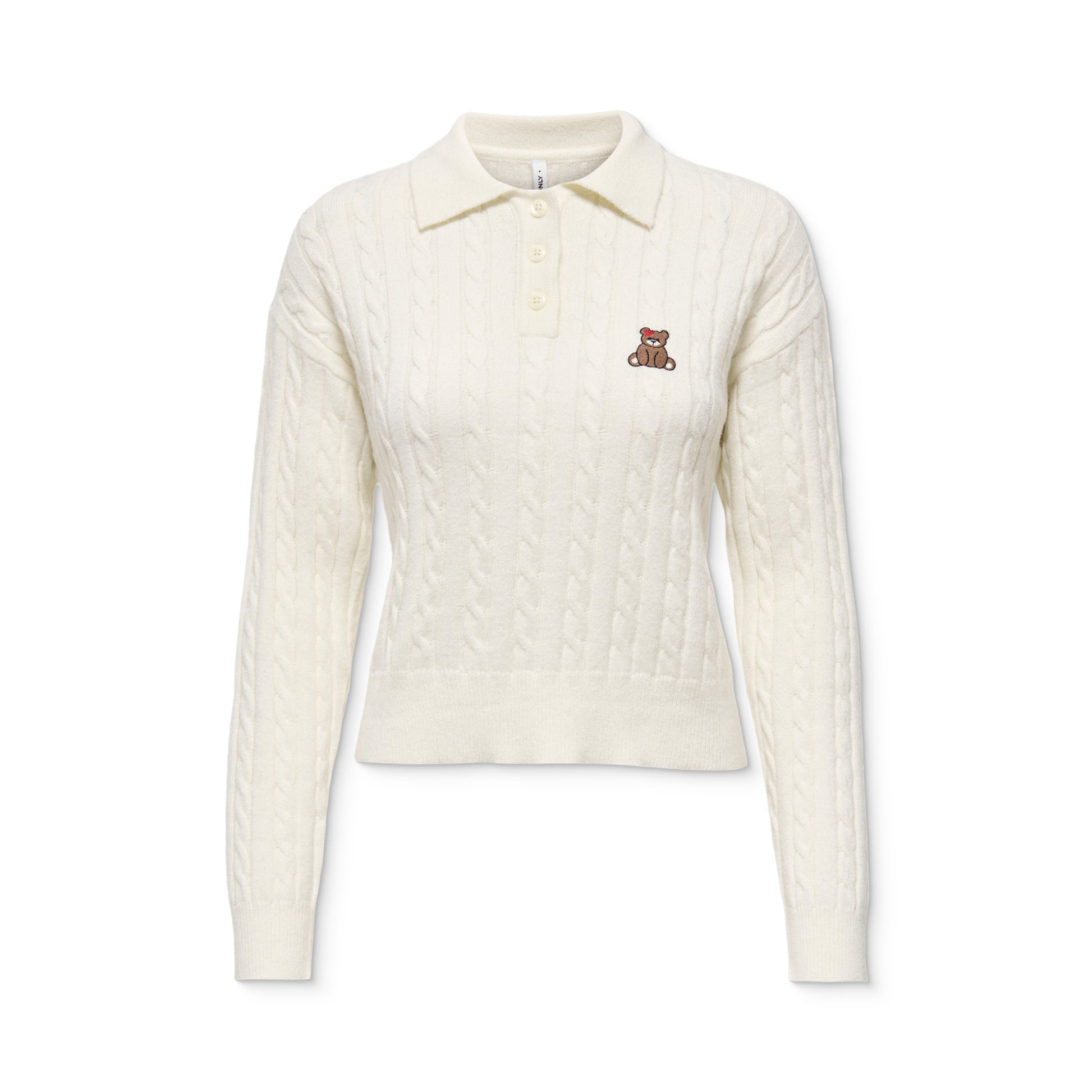 Only Katia LS Cable Polo CC Knit Babys Breath  - 15360562BB