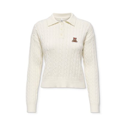 Only Katia LS Cable Polo CC Knit Babys Breath  - 15360562BB